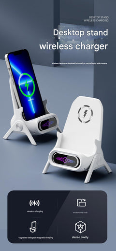 Adjustable phone holder at a desk setup