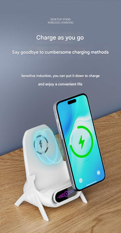 Child's desk with phone charger and holder