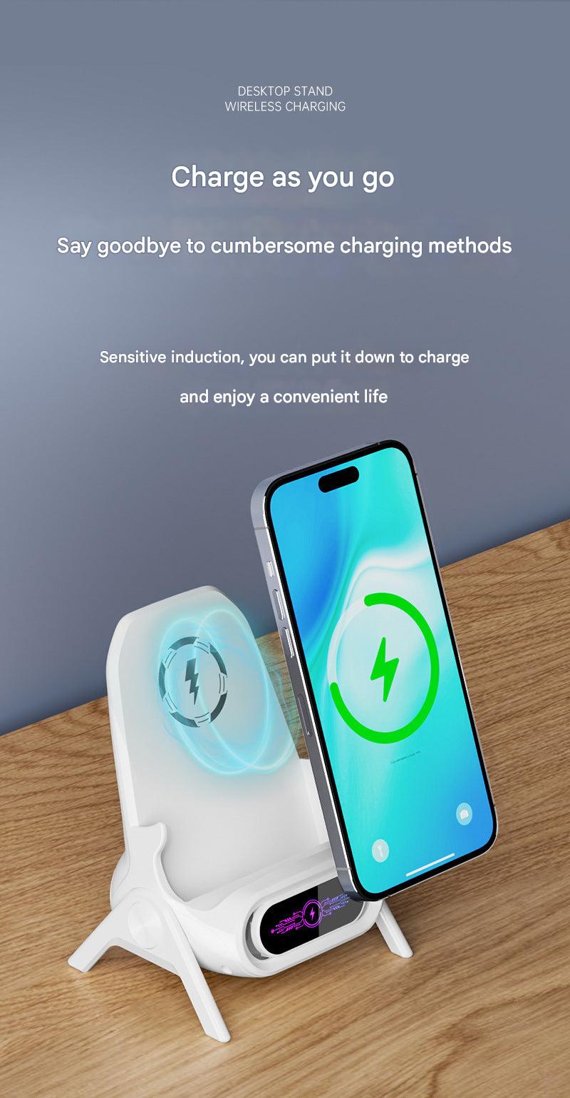 Child's desk with phone charger and holder