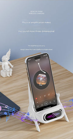 Various angles of the wireless phone charger