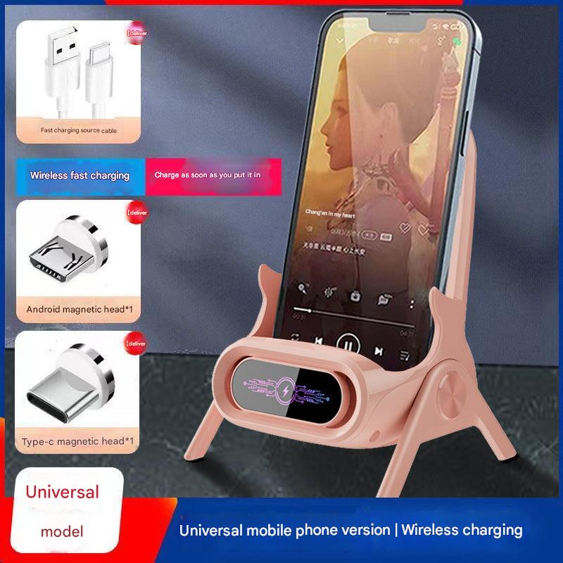 Various angles of the wireless phone charger
