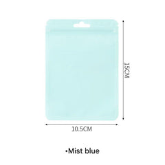 macaron coloured self-seal bag displayed on white background