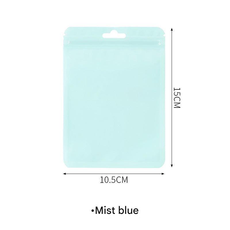 macaron coloured self-seal bag displayed on white background