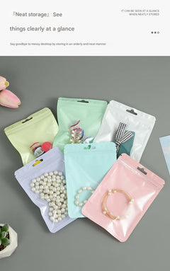 assorted colour PVC bags shown in usage