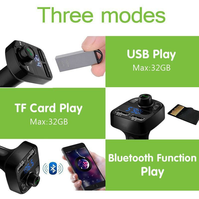 installed view of X8 Bluetooth receiver in car
