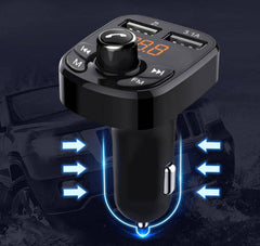 close up of car charger USB ports