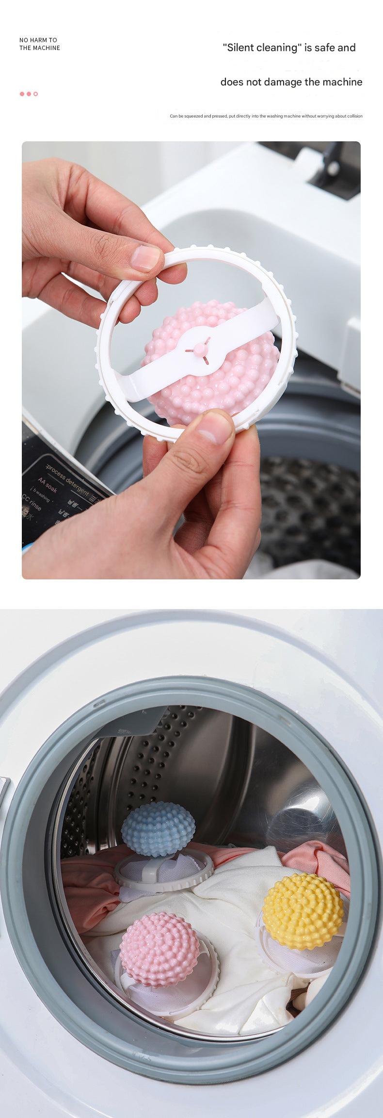 multifunctional laundry filter bag in use