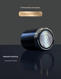 Stylish metal ashtray displaying LED indicator