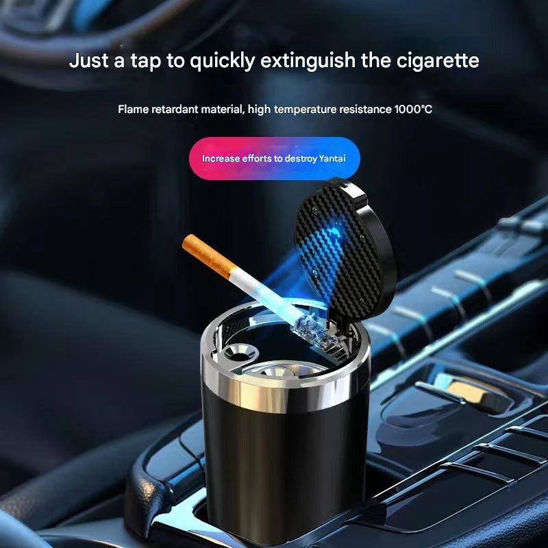 Automatic cover ashtray in a car's cup holder