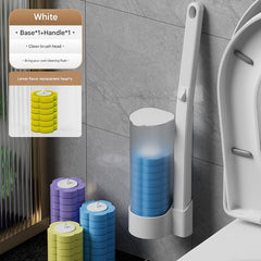 Ergonomic disposable toilet brush design