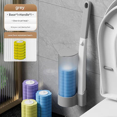 Silver-grey disposable toilet brush