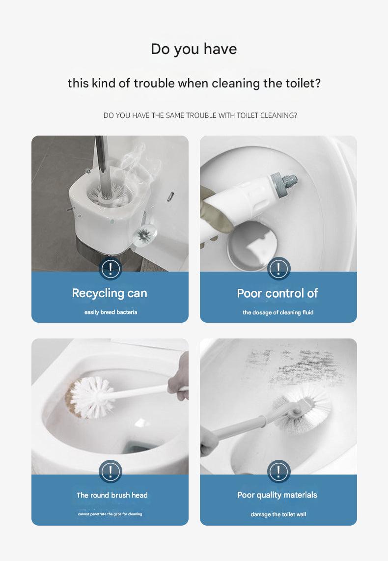 Bathroom cleaning set in use