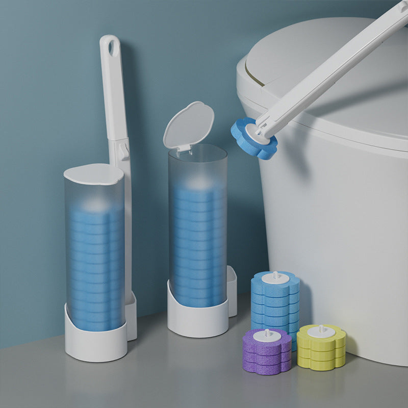 Ergonomic disposable toilet brush design