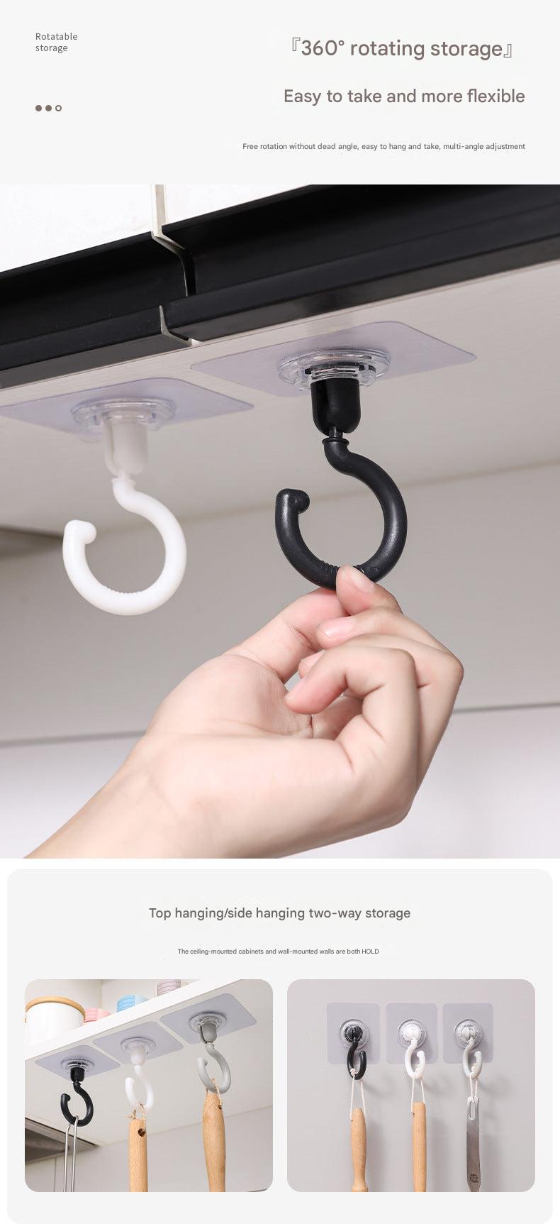 white adhesive wall hook with no drilling