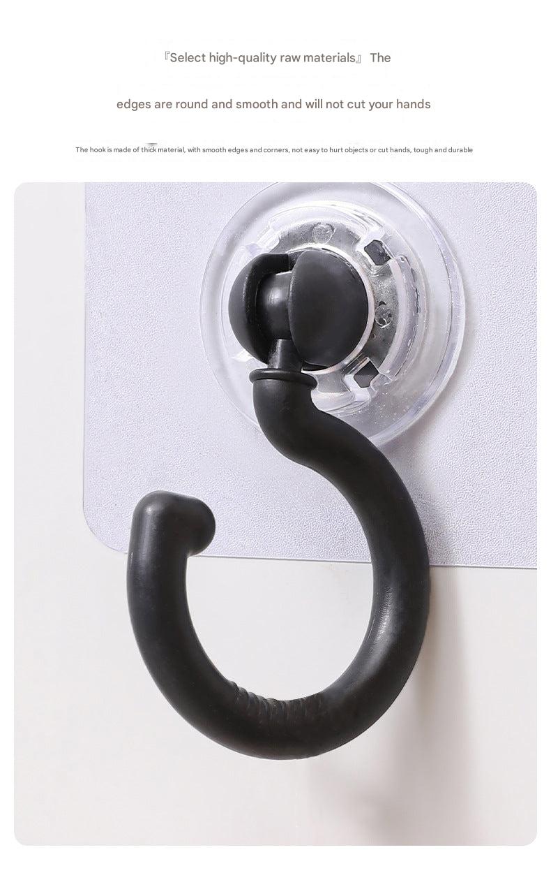 adhesive wall hooks supporting bags on ceiling