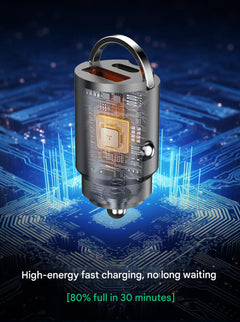 30W USB car charger with Type-C and USB compatibility