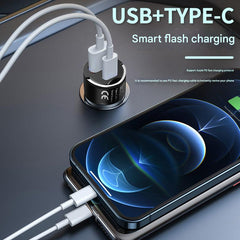 Close-up view of fast charging car charger design