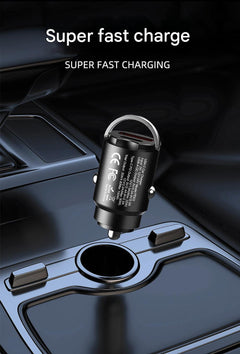 User charging two devices with a car charger