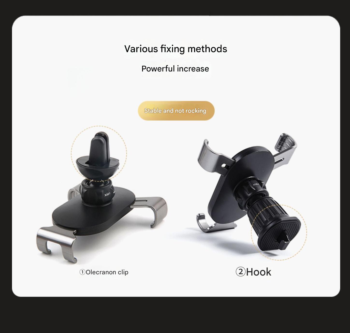 Adjustable car phone holder in use