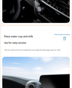 Car vent cup holder with customizable features