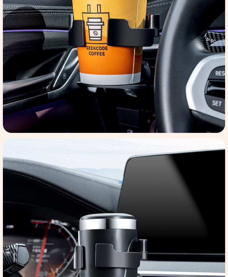 Car vent cup holder with customizable features