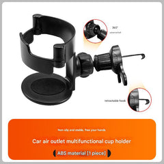Adjustable cup holder in black - perfect for all vehicles