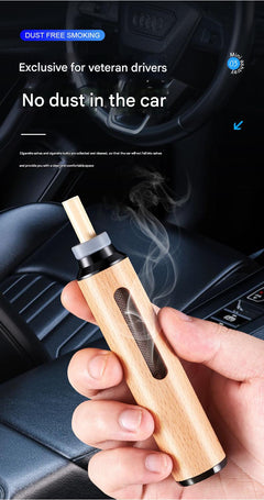 Portable ashtray with a sleek design in the car