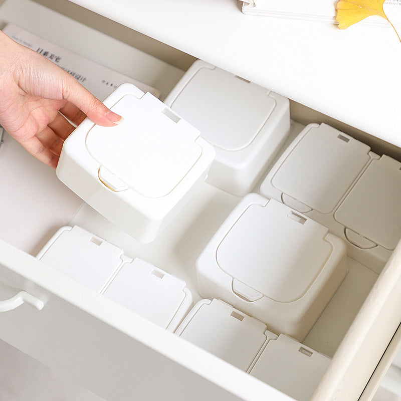 Compact Desktop Organizer Box with Lid - Open View
