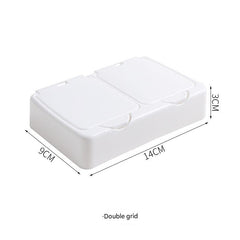 Compact Desktop Organizer Box with Lid - Close-up Image