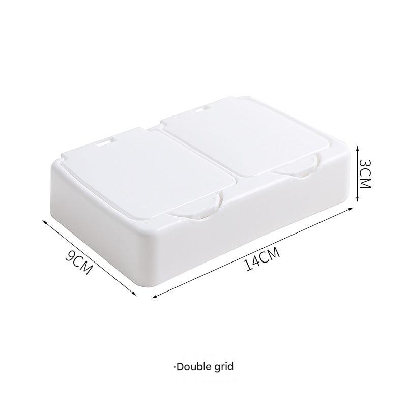 Compact Desktop Organizer Box with Lid - Close-up Image