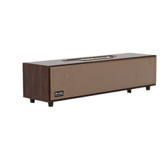 Front view of the vintage wooden Bluetooth speaker