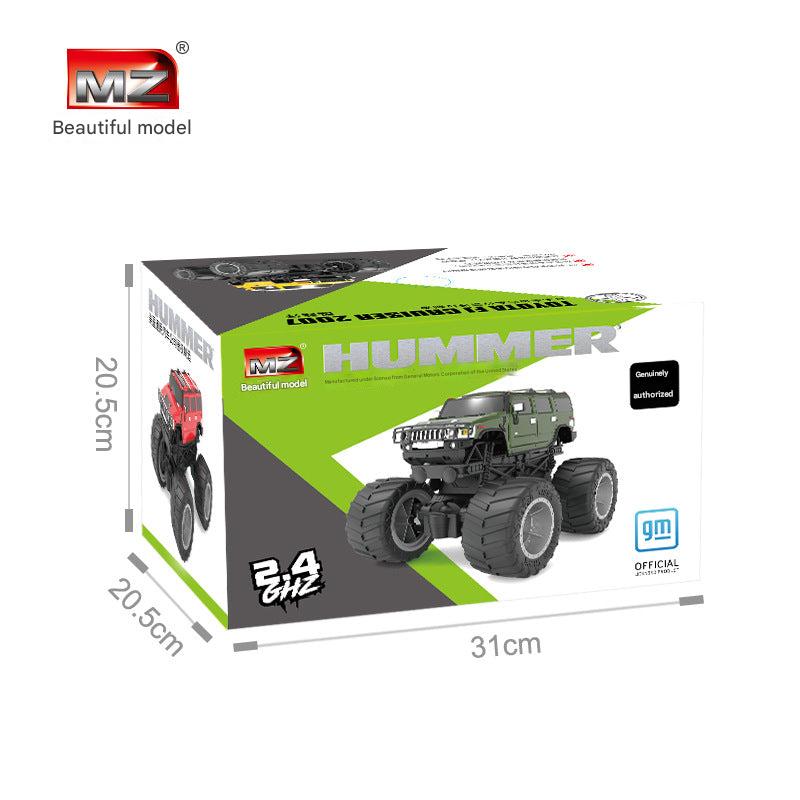 Kids playing with remote control Hummer
