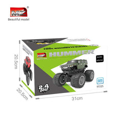 Kids playing with remote control Hummer