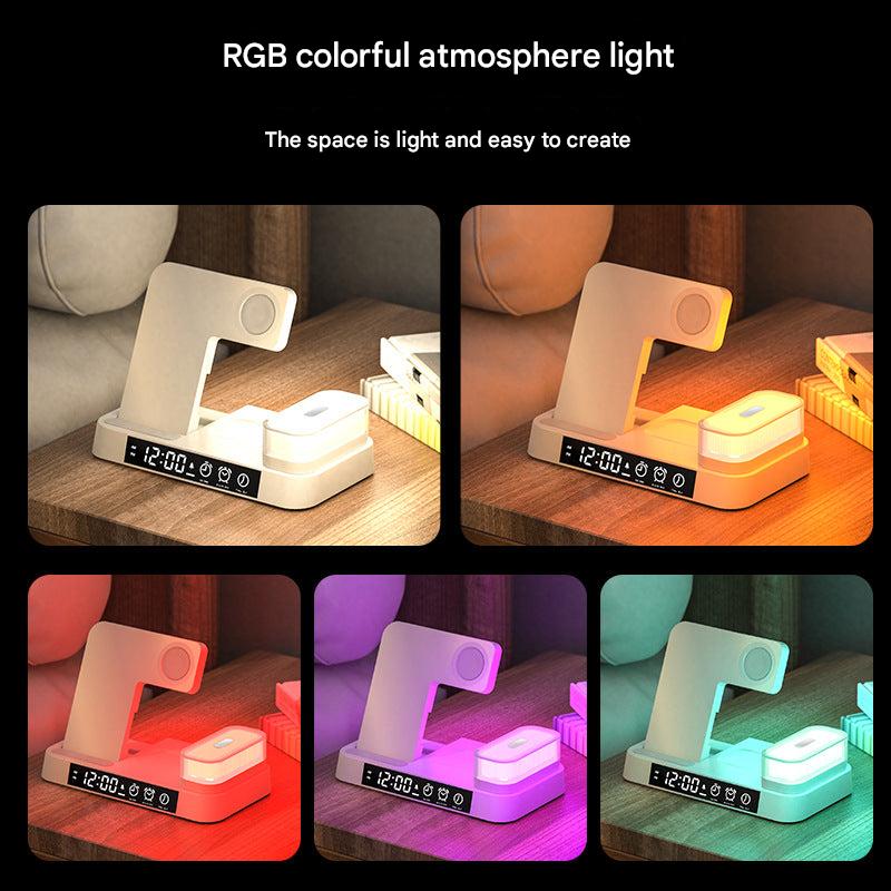 Elegant table lamp wireless charger in a home setting
