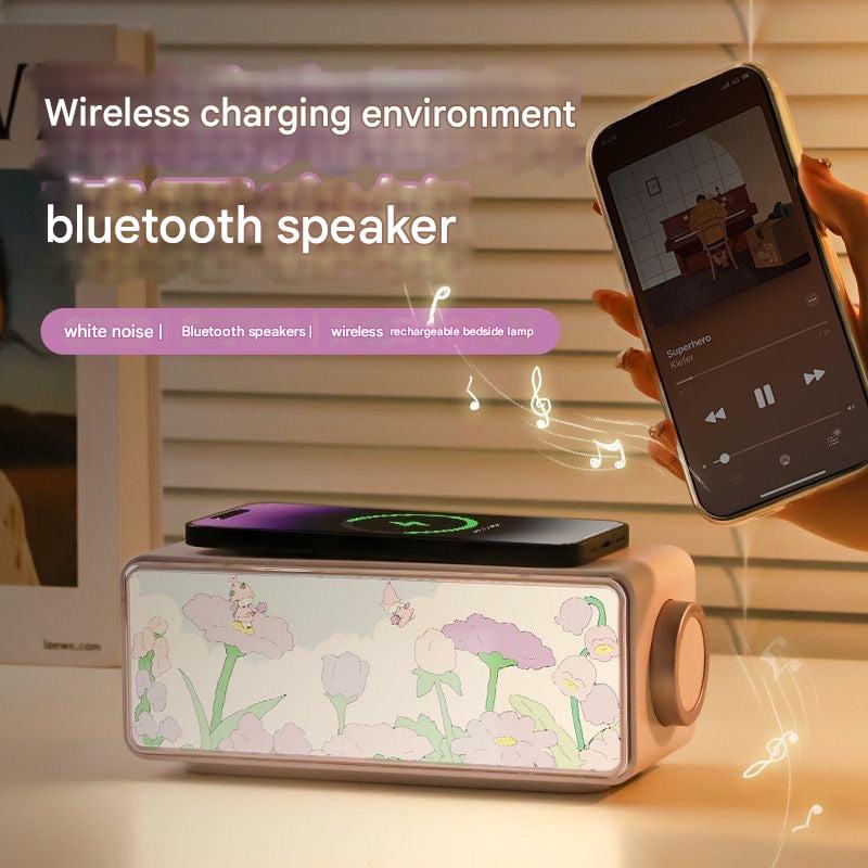 Close-up of compact wireless speaker