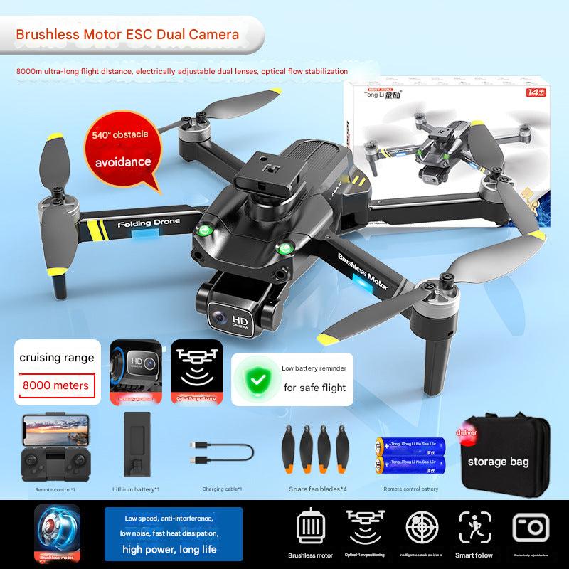 Aerial view of kids playing with drone