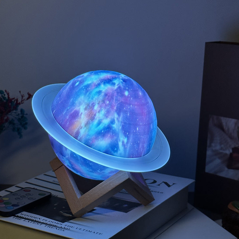 Portable Bluetooth speaker with celestial decor