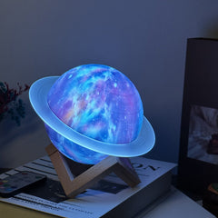 Portable Bluetooth speaker with celestial decor