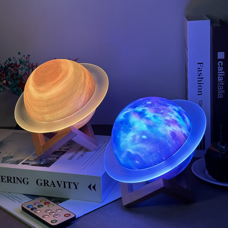 Starry projection from Bluetooth speaker at night