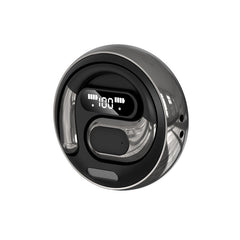 close-up of heart-shaped earbuds with charging case image 2