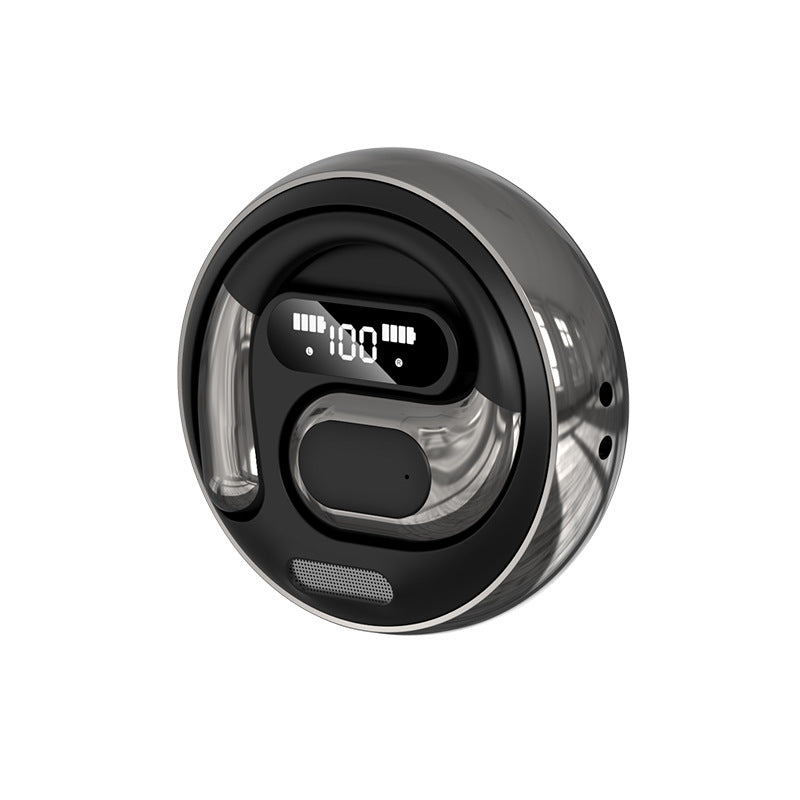close-up of heart-shaped earbuds with charging case image 2