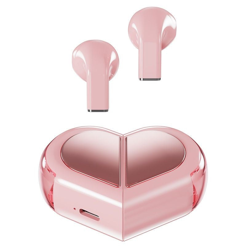 stylish design of heart-shaped wireless earbuds image 5