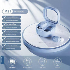M21 earbuds with charging cable