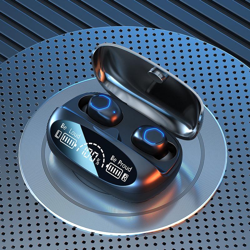 closeup of M22 wireless earbuds