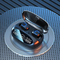 closeup of M22 wireless earbuds