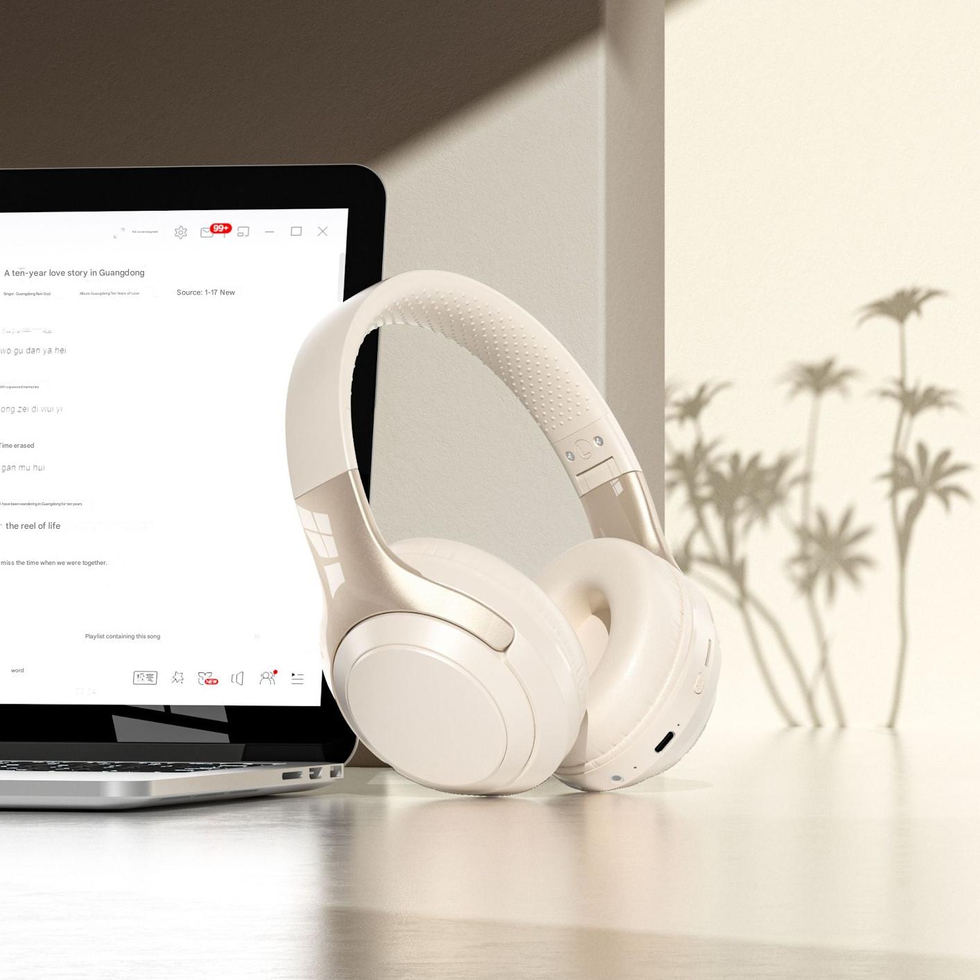 high-performance wireless Bluetooth headphones in stylish box