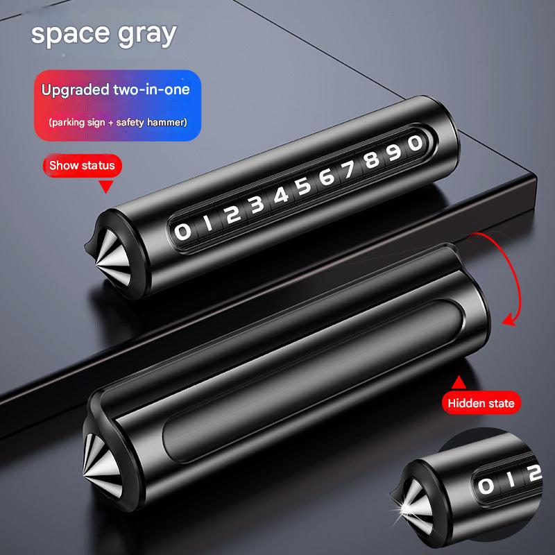 Close up of a rolling parking tag design