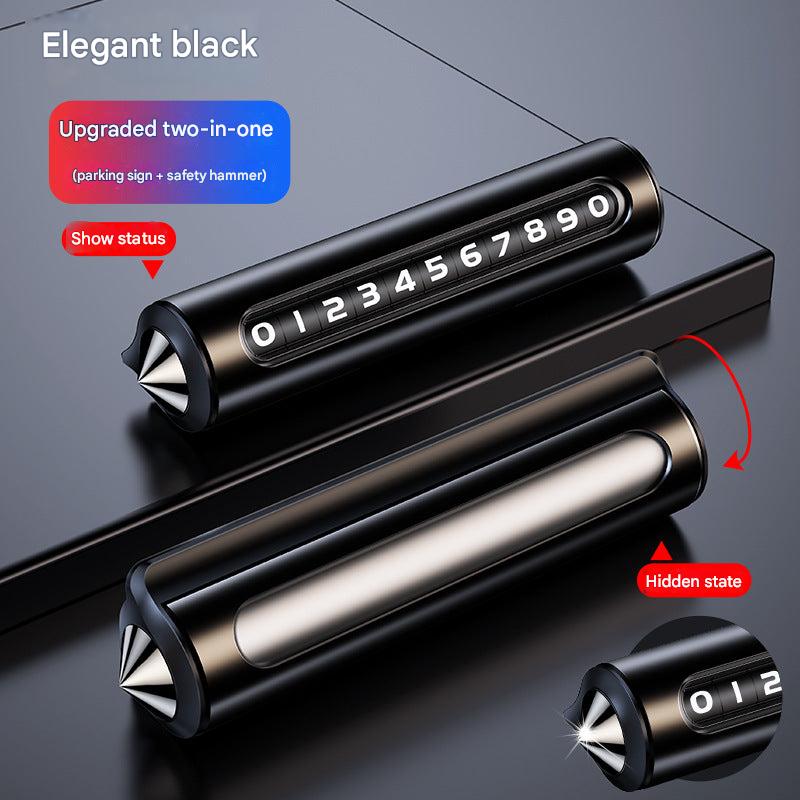 Looking at a personalised car parking tag
