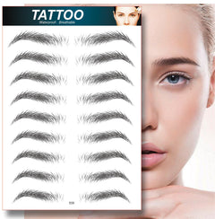 Application of eyebrow stickers on skin
