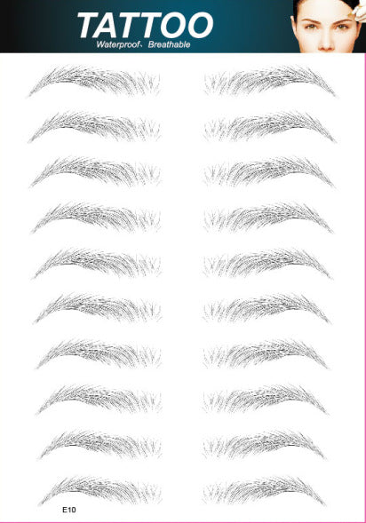 Long-lasting eyebrow tattoos on display